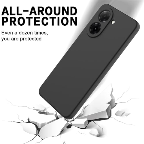 Image of Back Cover for Poco C71 4G / Mi Redmi A5 4G | Full Camera Protection | Premium Liquid Silicon Case | Flexible Bumper Case for Poco C71 4G / Mi Redmi A5 4G (Black)