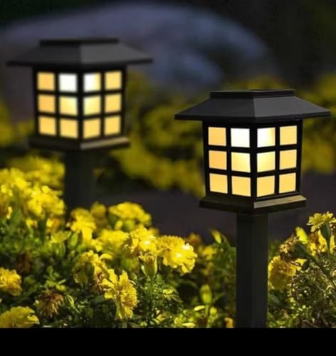 Kit 2 Luminarias Solar Espeto de Jardim Led Decoração Cazinha Rec...