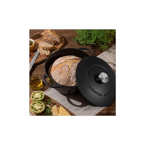 Tramontina Black Enamelled Cast Iron Casserole Dish | 28 cm (6 litre) | Indoor & Outdoor Use - Image 6