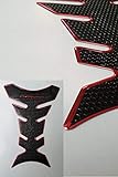 Dimensiones: 13,5 cm x 20 cm. Progrip - Protector de depósito, diseño de carbono, universal, color rojo y negro