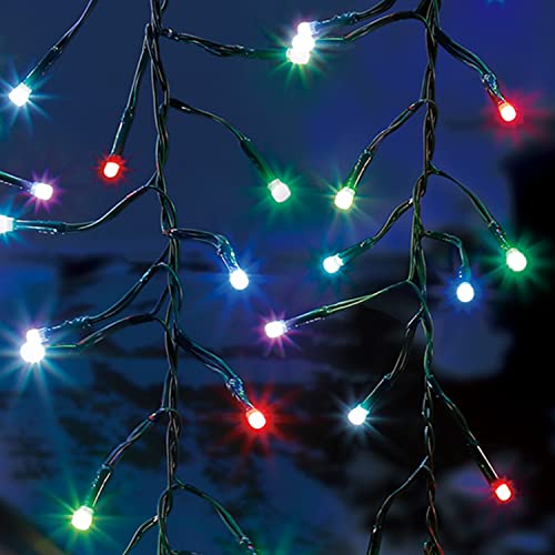 Image of Home Heritage 6.5Ft Lumations Wrapped Dome Christmas Lights for Home Decor, Smart App-Controlled Indoor /Outdoor RGB LED String Lights, 40 Bulbs
