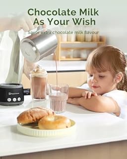 Maestri House Montalatte elettrico 4 in 1, 600 W, controllo Smart Touch per caldo e freddo, funzione di memoria per latte, cappuccino, latte caldo, cioccolata calda