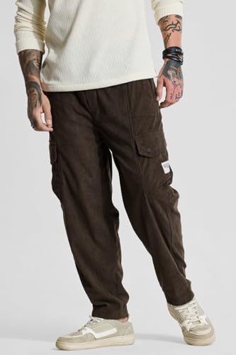 Image of SNITCH Men's Relaxed Fit Mid Rise Cargo Pant