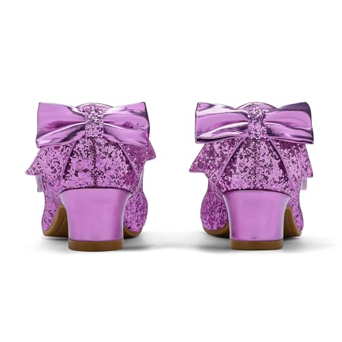 Image of K KomForme Girls Dress Shoes Toddler Glitter Mary Jane Heels