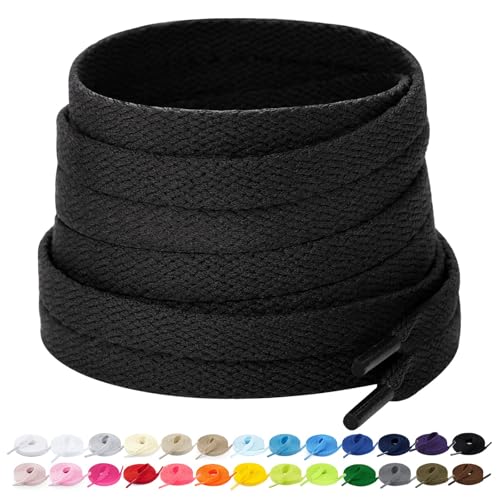 Stepace 2 Paar Flache Schnürsenkel, 8 mm Breite Premium Ersatz...