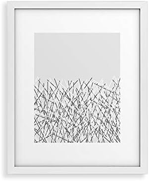 Deny Designs Mareike Boehmer Framed Art Print, White Modern (8" x 10"), Stripes 1