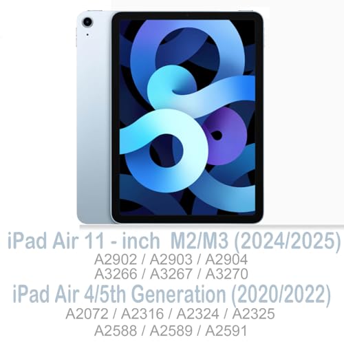 iPad Air 5th Generation case, Feams Slim Trifold iPad Air 5th/4th Generation 10.9 Inch 2022/2020 Case Clear Back Cover with Auto Sleep/Wake & Pencil Holder for iPad Air 5/4, Planet