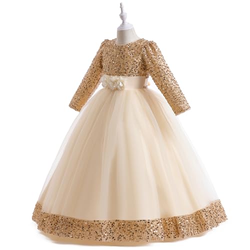 Cichic Elegant Little and Big Girls Long Birthday Party Wedding Pageant Graduation Prom Maxi Dresses 4-14Years2