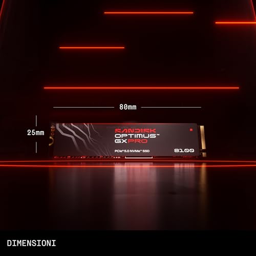 SANDISK Optimus GX PRO 8100 PCIe Gen 5 NVMe SSD 2 TB (velocità di lettura e scrittura sequenziali fino a 14.900/14.000 MB/s, TLC 3D CBA NAND, fino a 1.200 TBW) - Hdd - Immagine 7