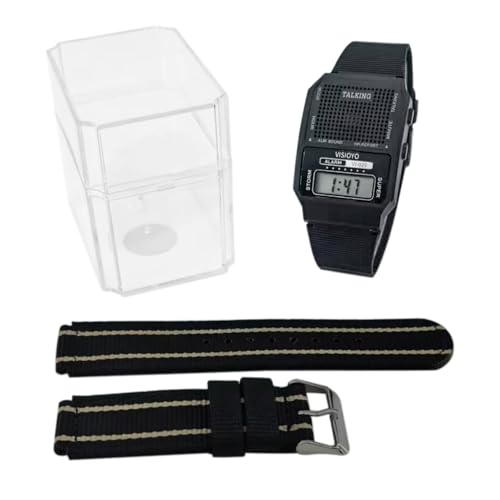 Montre parlante anglaise pour aveugles et malvoyants avec bracelet confort