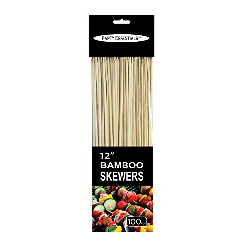 Party Essentials Espetos de bambu, 30,5 cm, natural