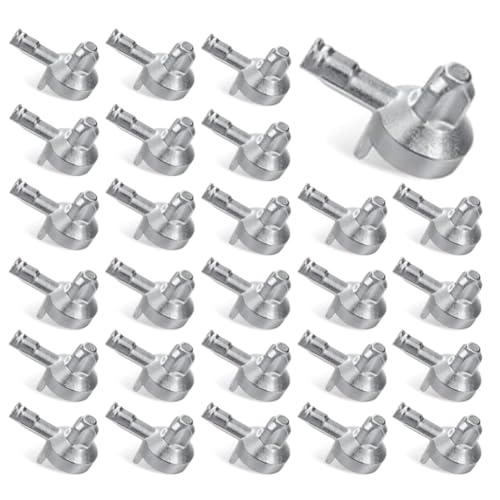 Kueohse 30 Clavijas de Aleación de Zinc Premium para Estantería (Pieza 131372), Soportes para Estanterías, Compatibles con Armarios y Estantes de Madera.