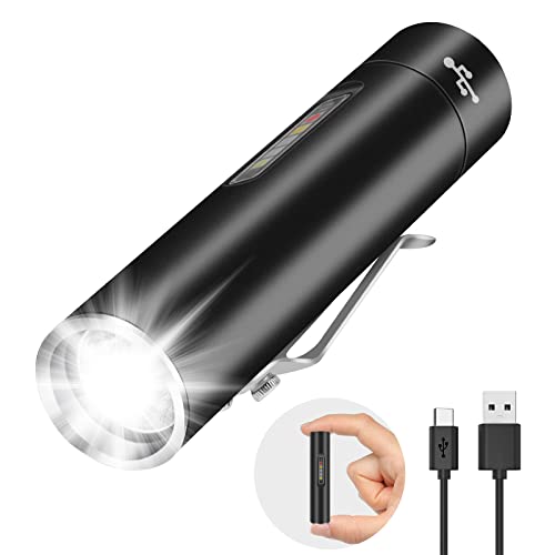 NGOKPYD V5 EDC Flashlight,11 Modes Small Flashlights Rechargeable with Side Lights and Tail Magnet