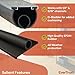EverTrust 20Ft/6M Garage Door Bottom Seal – Weatherproof Stripping Rubber Seal T-Ends. Protect Your Garage from Weather and Dust with EPDM Rubber Garage Door Draft Stopper