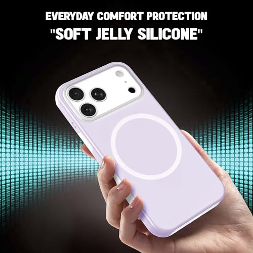 Image of Kratos Soft Silicone Case Cover Compatible with iPhone 17 Pro Max - Everyday Comfort Protection, Wireless Magnetic Charging Case with Raised Edge Camera & Screen Protection, Shock-Resistant Design