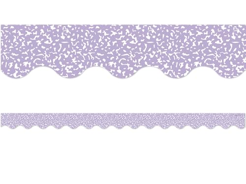 Bordure festonnée violette pour structurer un grand tableau d'affichage