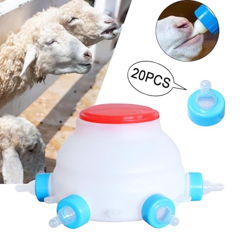 Generic Alimentador de mamadeira para cordeiro com bico sobressalente, máquina mãe reutilizável para