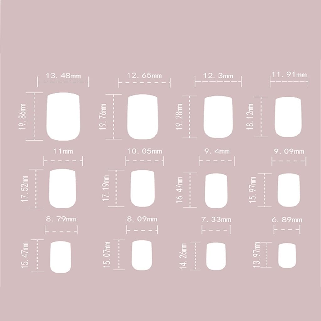 Luxurious Short Square False Nails with 3D Bows Designs For Daily Wear Or Special Occasion 24Pcs