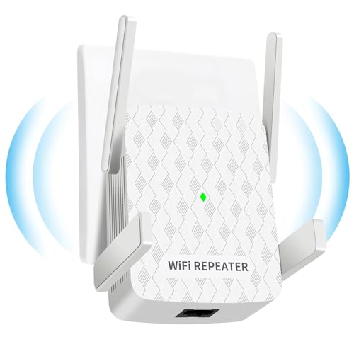 Wifi booster, 2024 WiFi Booster Range Extender for Home & Office,1200Mbps Internet Extender Signal Booster with 4 Antennas & Ethernet Port, WiFi Repeater Easy Setup, UK Plug
