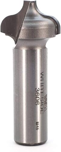 Whiteside Brocas de enrutador 3606 con radio de 316 pulgadas, diámetro pequeño de 316 pulgadas y diámetro grande de 78 pulgadas