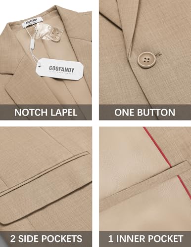 Image of COOFANDY Mens Casual Blazer Suit Jackets One Button Sport Coats Lightweight Business Sports Jackets