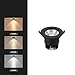 Produktbild Wlnnes Schwarzes LED-Downlight mit einstellbarem Winkel Weißer 3-Schicht-Reflektor Wohnzimmerbeleuchtung Deckeneinbauleuchte Farbtemperatur 3000K 4000K 6000K Einbaustrahler (Color : Black 7W-3000K)