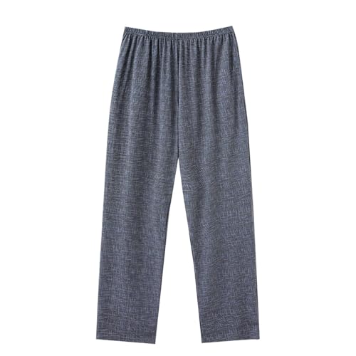 Mens Pajama Pants Relaxed Fit Sleeping Lounge Pants Elastic Waist Casual Pajamas Bottoms Classic Plaid Sleepwear Soft