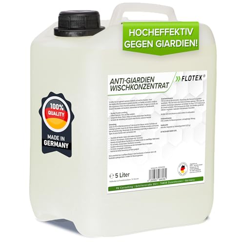FLOTEX Anti-Giardien Wischkonzentrat 5L I Hocheffektives Giardien Desinfektionsmittel für alle Oberflächen I Wirksames Desinfektionsmittel für Giardien für den Haushalt