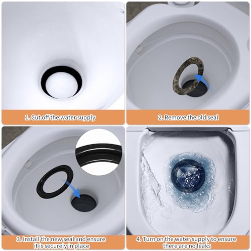 Image of 2 Pack RV Toilet Seal, Flush Ball Seal Gasket Replacement for Dometic 300 /310 /320, Replace Part 385311658, Solve The Leakage Problem