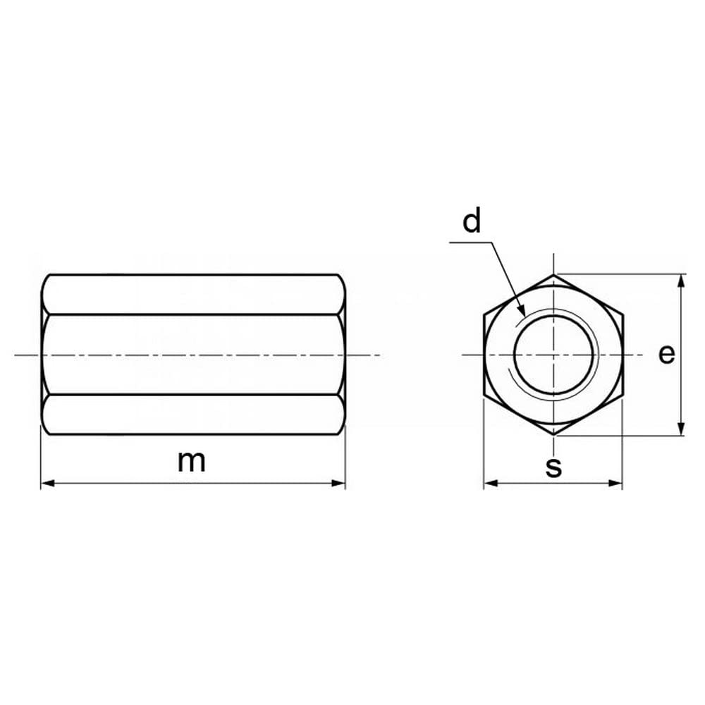 Tuercas hexagonales (50 unidades, DIN 6334, A4, M 12)