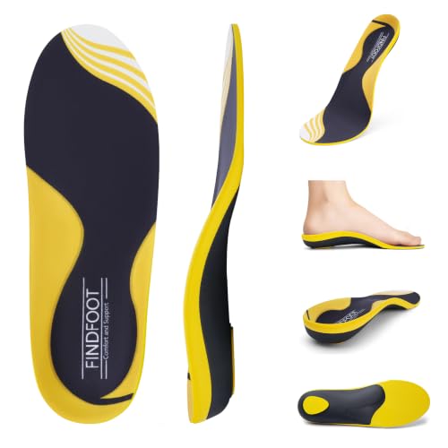 FINDFOOT Heavy Duty Orthotic Insole Plantar Fasciitis Relief Shoe Insert
