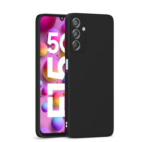 Image of Outlouders Back Cover for Samsung Galaxy F15 5G / M15 5G / M15 Prime 5G | Camera Protection | Durable Soft Matte Silicone Bumper Case (Black)