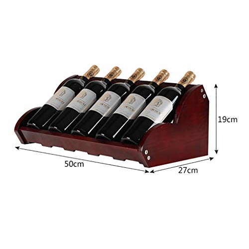 Soporte para 5 Botellas de Vino de Madera Maciza miniatura 3