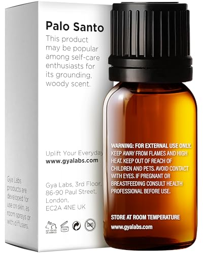 Image of 100% Pure Palo Santo Essential Oil - 0.34 Fl Oz - Palo Santo Oil for Hair, Skin, Diffuser, Aromatherapy & DIY Candle Making Scent