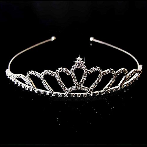 AshopZ Women's Rhinestone Wedding Bridal Party Birthday Crown Tiara Fan-Shape AshopZ Women's Rhinestone Wedding Bridal Party Birthday Crown Tiara Fan-Shape