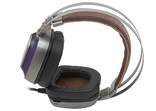 Rampage SN-RW77 PRESTIGE metaliczny szary USB 7.1 ergonomiczne słuchawki gamingowe zestaw z ukrytym mikrofonem