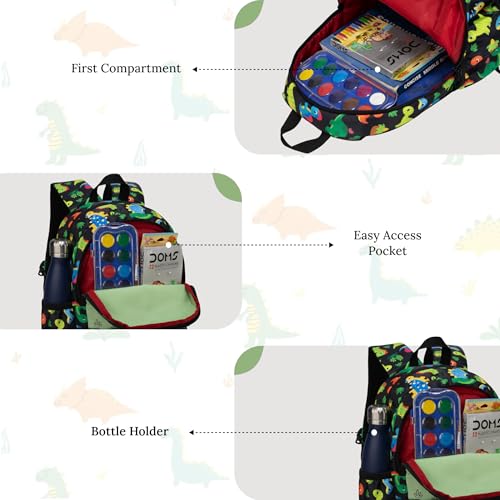 Image of F Gear Colour Buddy 12L Kids Backpack, Kids Can Colour On The Bag, 1 Compartment & 2 Pockets; Lightweight, Durable & Fun Backpack for School & Travel | Comfortable & Stylish Bag