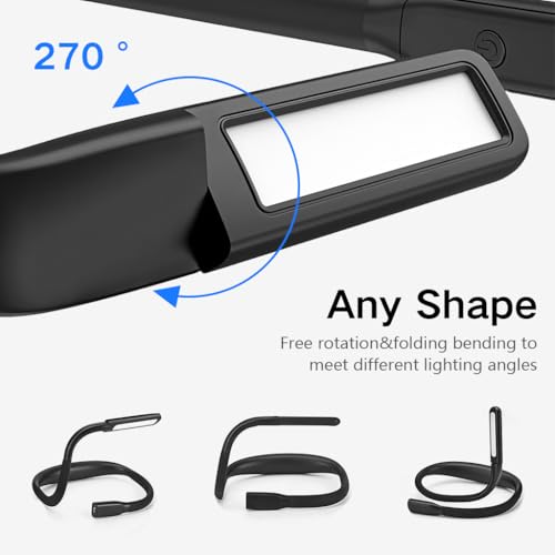 Image of ELEPHANTBOAT 3-Color Book Light for Night Reading, LED Book Bright Neck Hug Light, 270 Adjustable Neck Hanging, USB Rechargeable Travel Handcraft, 10 Hours Working Duration