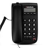 RadioShack Teléfono Alámbrico con Alarma Casa | con Cable | Color Negro