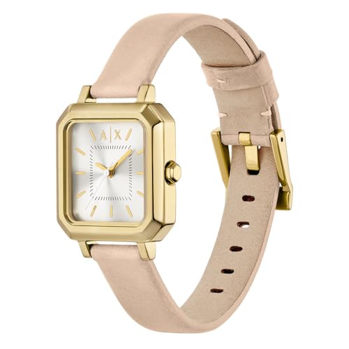 Image of Armani Exchange A|X Women's Watch, Square Three-Hand Stainless Steel Watch for Women