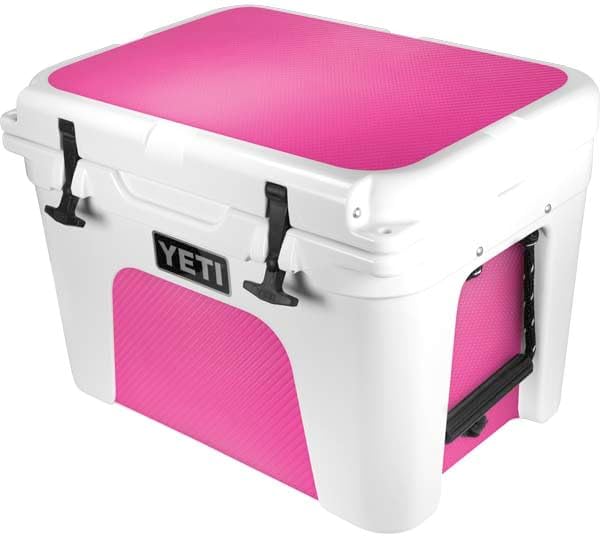 Skinit Decal Cooler Skin Compatible with YETI Tundra 35 Hard Cooler - Pink Carbon Fiber Specialty Texture Material Design