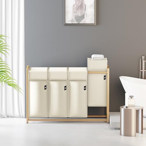 Panier à linge 3 compartiments pour optimiser l'espace de votre buanderie - 3