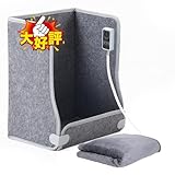 Getubat パネルヒーター 4面 高温版85℃ 足元ヒーター デスク下 遠赤外線 デスクヒーター 省エネ 5段階温度調節 9段階タイマー 過熱保護 転倒オフ 寒さ対策 足温器 フットウォーマー 折り畳み式 1.8M 延長噛み切り防止コード 毛布付き