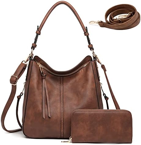 Hobo Handbags for Women Boho Bag Crossbody Ladies Shoulder Purse Designer Top Handle Brown Leather