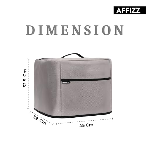 Image of Dustproof & Oil-Proof Air Fryer Cover for Philips 9L NA352 /00 - Polyester Waterproof Kitchen Oven and Home Appliances with Handle & Pocket | for Women, Men & Everyday Use, Grey