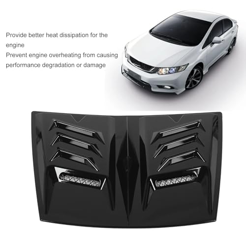 Cubierta embellecedora de ventilación de aire universal negra para capó de BMW E90 E91 4