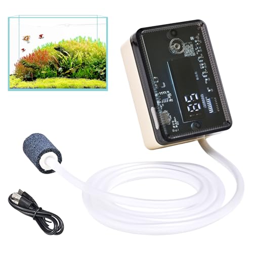 Aireador de peces, burbujeador transparente recargable, bomba de cebo, accesorio portátil para acuario para camping, estanque, viajes al aire libre, uso doméstico, mantenimiento