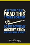 Ice Hockey Stick Goalkeeper Goaltender Ice Hockey Goalie Notebook: Planner, Diary, Lined College Ruled Paper 6 x 9 inches 120 Pages Notes