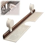 Photo Gallery mensola da bagno con ventosa in noce, senza fori, mensola per lavello del bagno, scaffale in legno da parete per cucina, organizer galleggiante rimovibile (bianco, 40 cm) Photo Gallery mensola da bagno con ventosa in noce, senza fori, mensola per lavello del bagno, scaffale in legno da parete per cucina, organizer galleggiante rimovibile (bianco, 40 cm)