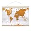 Framed Scratch World Map 59 x 42
